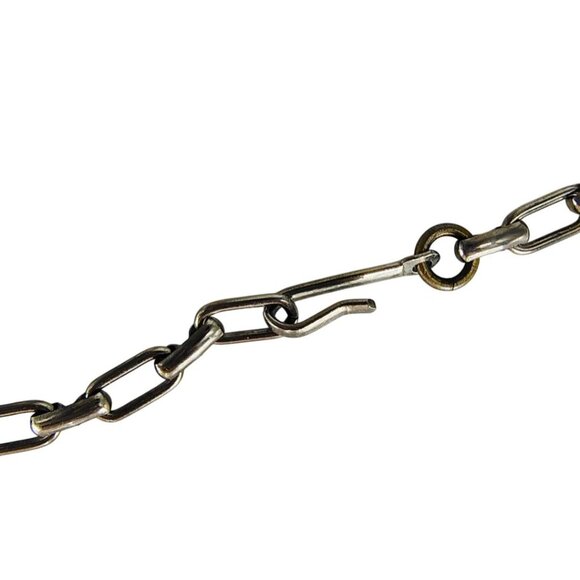 Vintage 1950s Pink Moonglow Thermoset Lucite Choker Necklace 14in Silver Tone - Picture 4 of 5